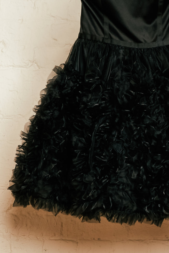 7th Vision Black Strapless Puff Mini Dress image 3