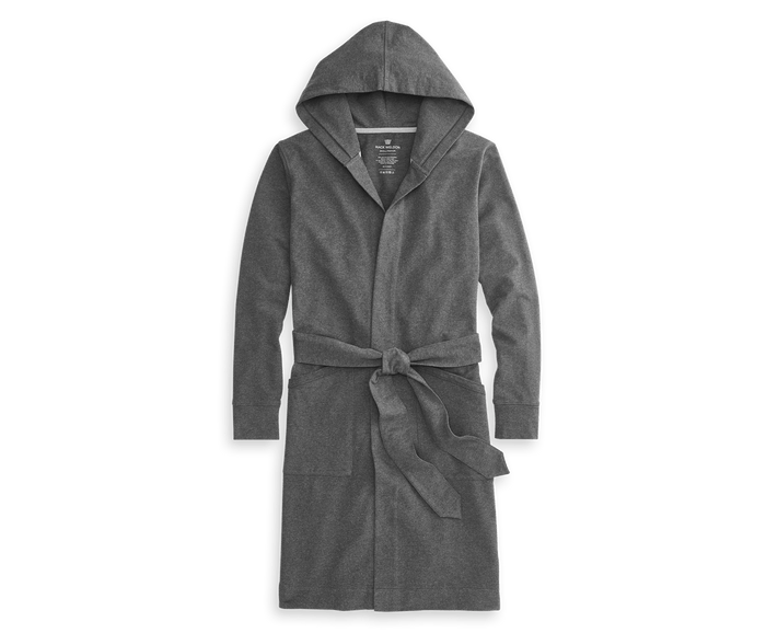 Charcoal Heather | front view of Ace Robe in Charcoal Heather