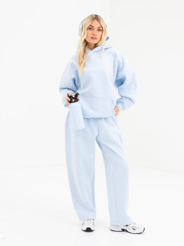 Alexis Wide Leg Sweatpants - Powder Blue