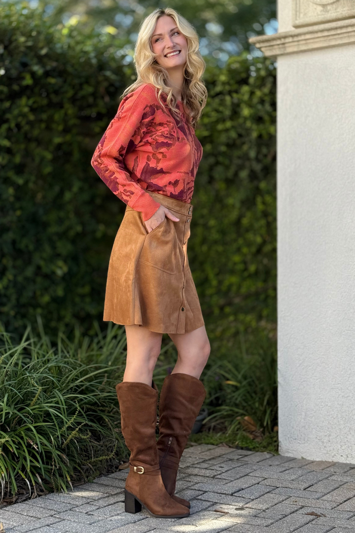 AMELIA Chocolate Microsuede Boots