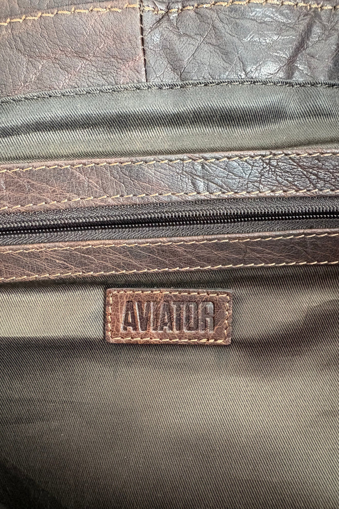 Aviator Leather Messenger Bag