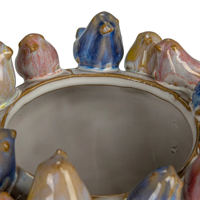 Birds Stoneware Planter - The New York Public Library Shop