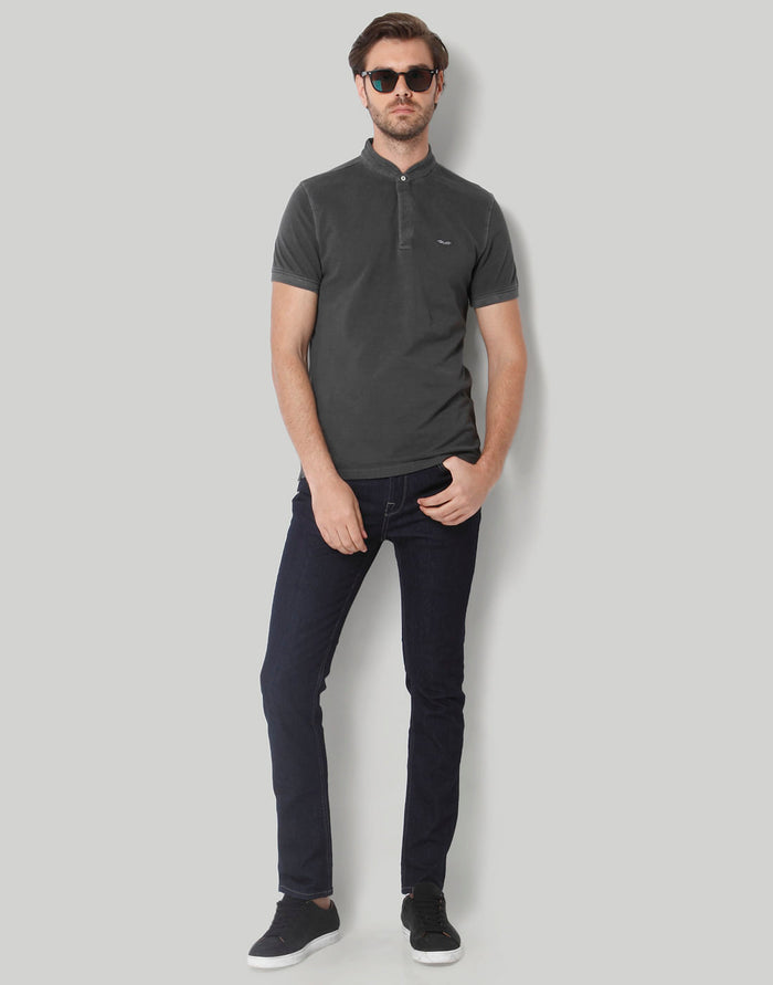 Black Henley T-Shirt