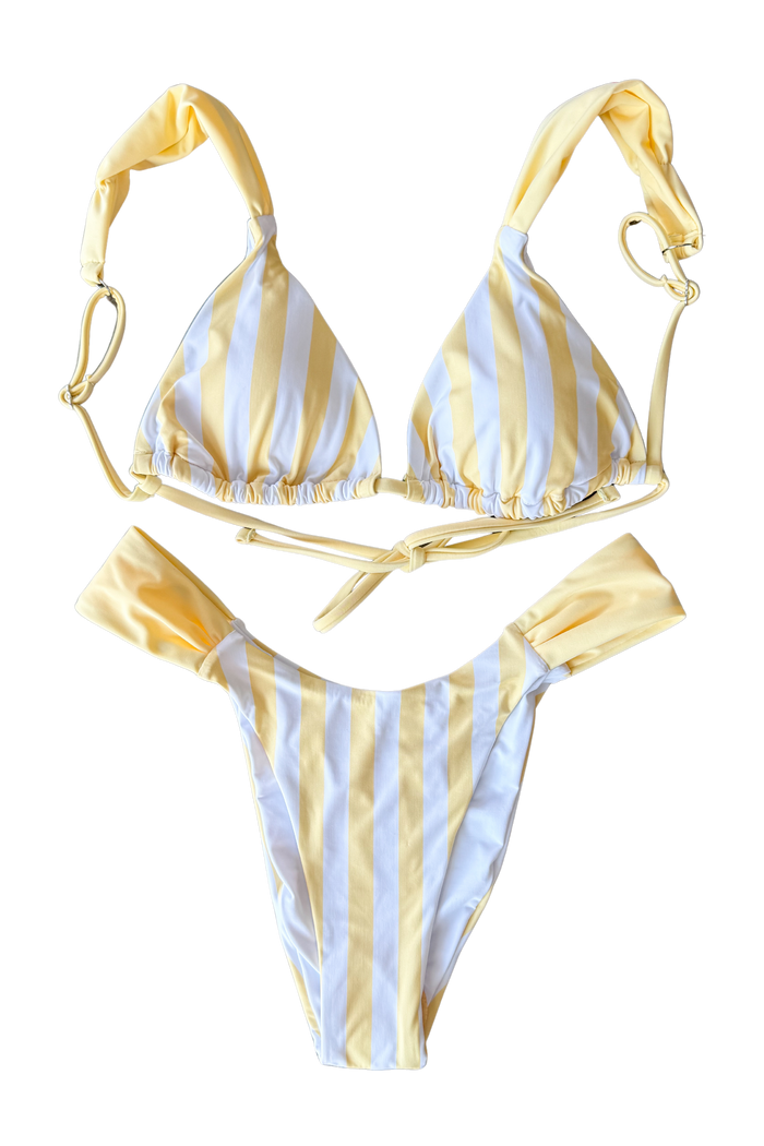 Cabana Yellow Stripe Bikini Bottoms, dallas boutique, swim, swimsuit, swimwear, adeline boutique, boutique