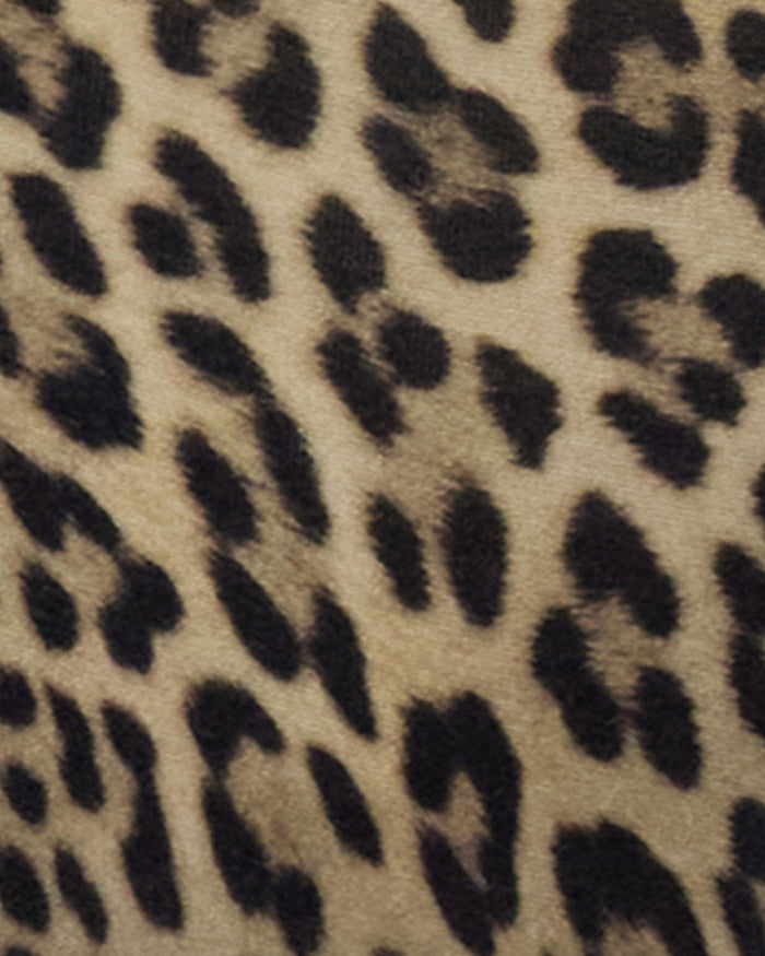 CALI LEOPARD BROWN WOMENS CROPPED CARDIGAN