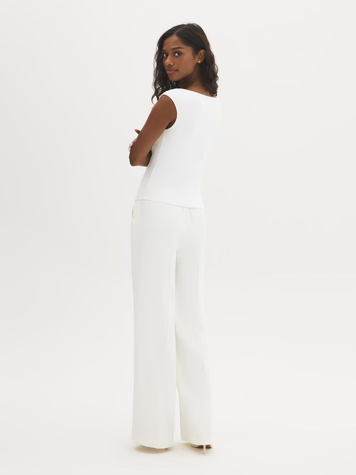 Double Layer Boat Neck Top