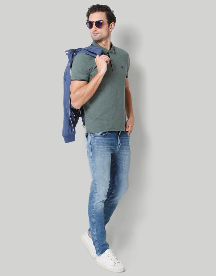 Green Polo Neck T-Shirt