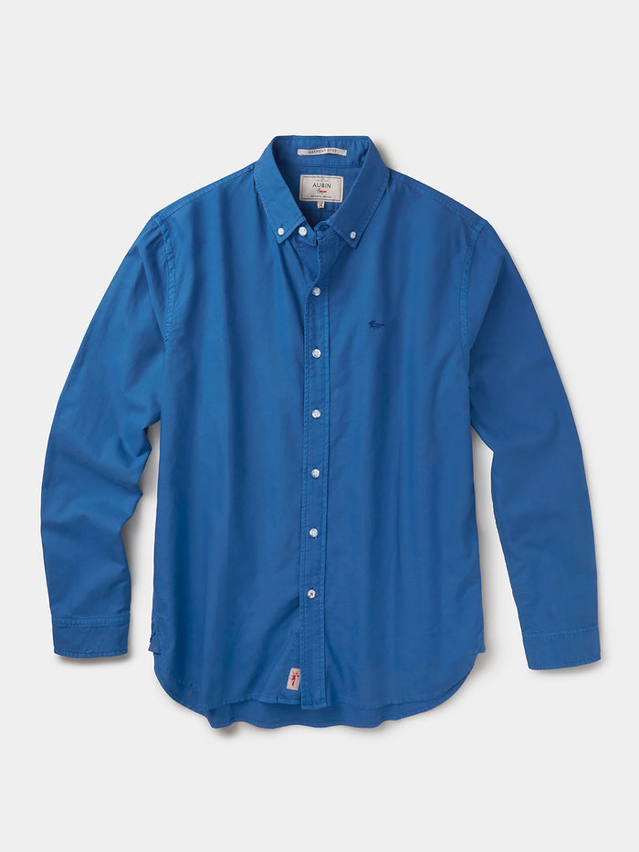 Aubin Bright Blue Horkstow Lightweight Relaxed Oxford Shirt | Oxford Shirt