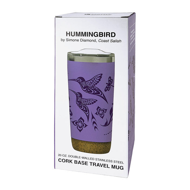 box with cork base travel mug