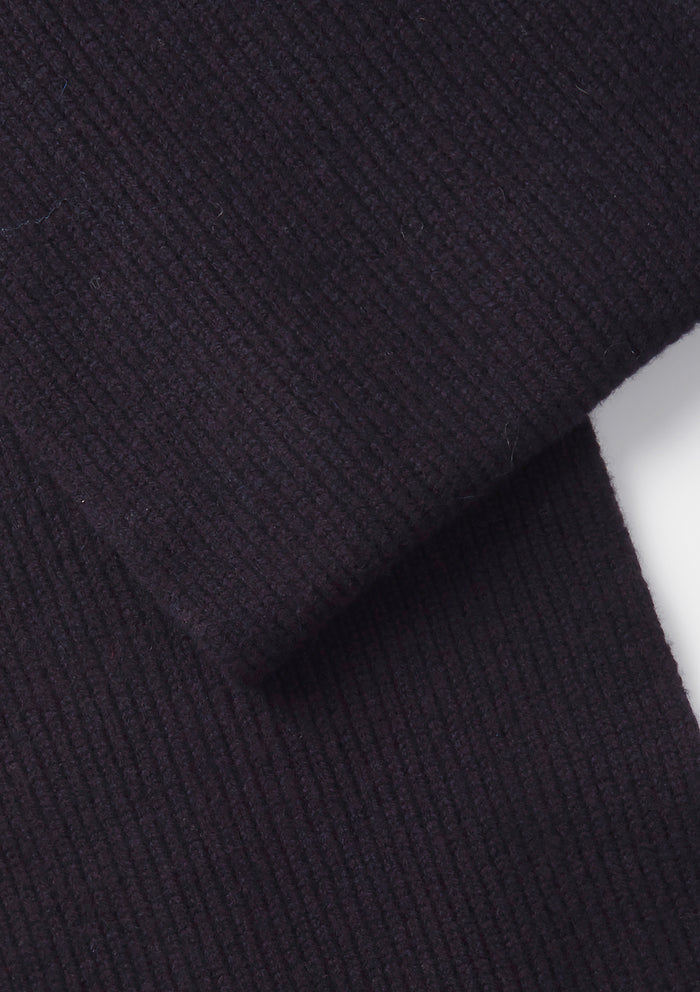 Ink Navy Knit Lambswool Scarf, Scarf - SIRPLUS