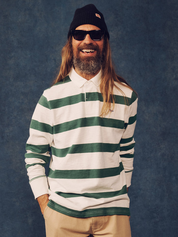 Aubin Green/Ecru Irnham Rugby Shirt | Rugby Shirts