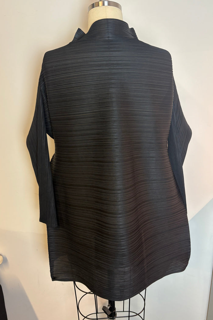 Issey Miyake Pleats Please Black Pleated Top
