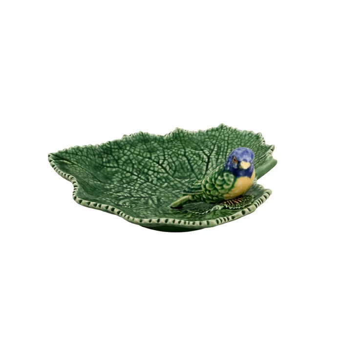Leaf with Blue Bird Tray