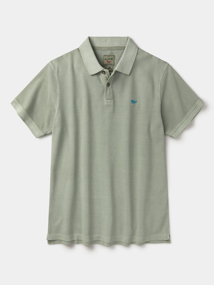 Aubin Khaki Lusby Pique Polo | Polo Shirts
