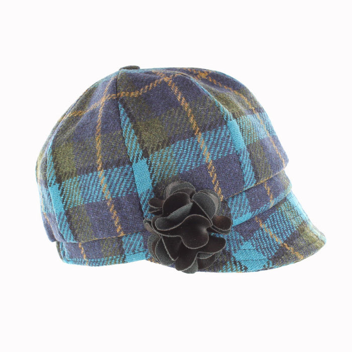 Newsboy Hat - Teal & Green Plaid