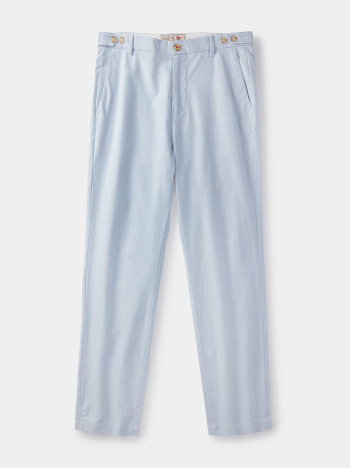 Aubin Blue Stripe Pasmore Straight Leg Trouser | Suit Trousers