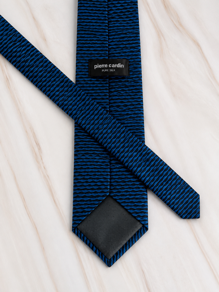 Pierre Cardin Cobalt Flow Silk Tie