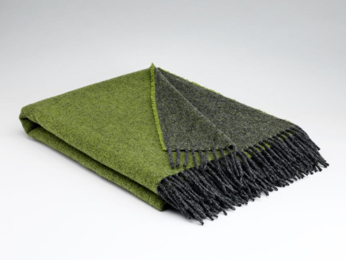Meadow Green - Reversible Merino Wool Throws