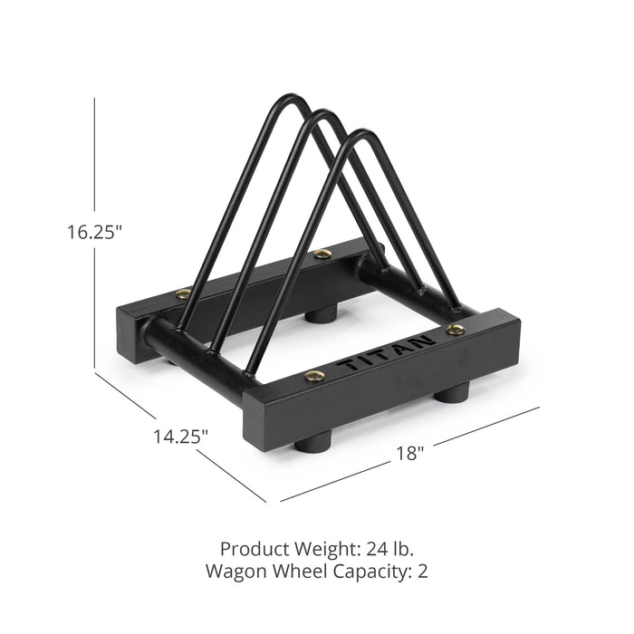 Horizontal Wagon Wheel Storage - 16.25"T x 18"W x 14.25"D