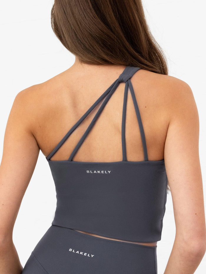 SculptForm One Shoulder Vest - Charcoal