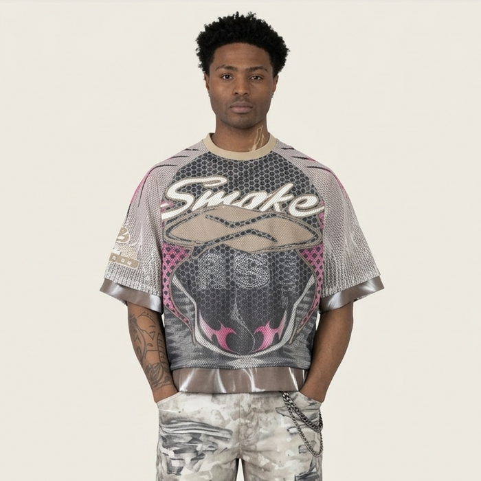 Smoke Rise - Perpetual 2 Mesh Tee - Oyster - Clique Apparel