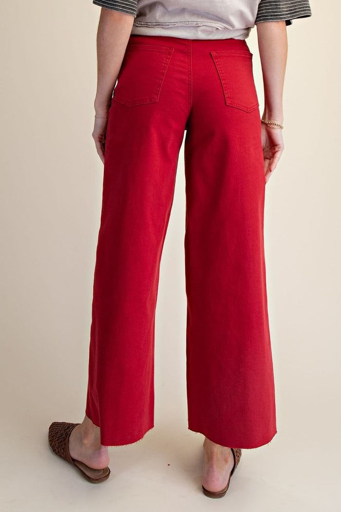 Soft Stretch Twill High Waist Pants
