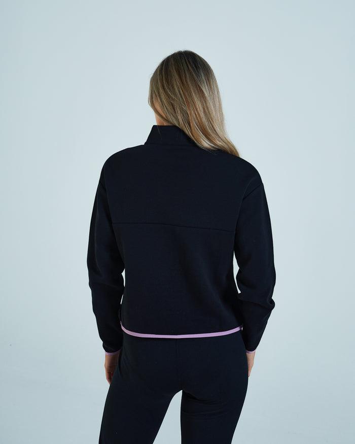 Talia Half Zip Black