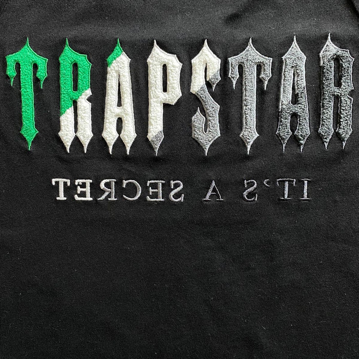 Trapstar Chenille Decoded Short Set Black/Green