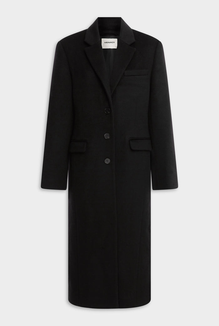 Wool Cashmere Coat - Black
