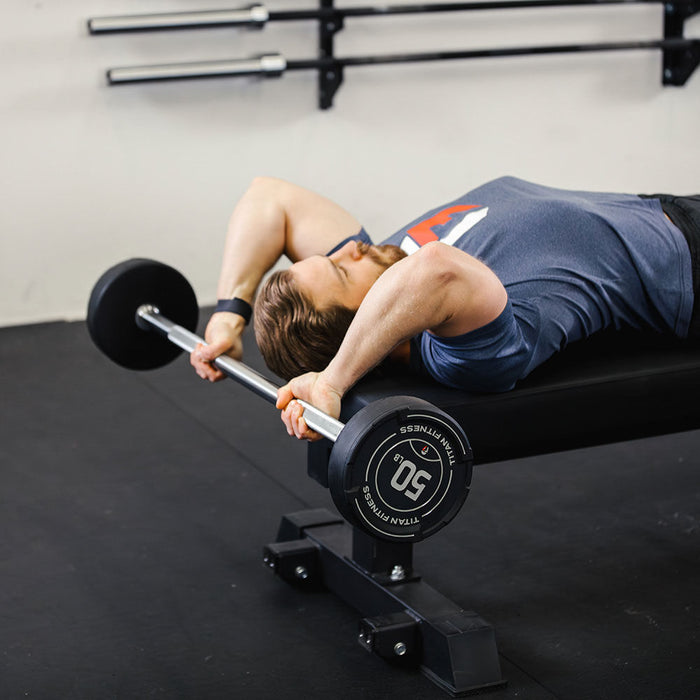 100 LB Straight Fixed Rubber Barbell
