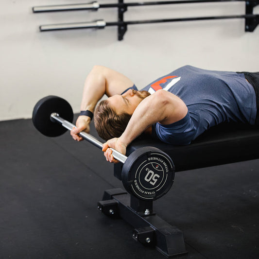 100 LB Straight Fixed Rubber Barbell