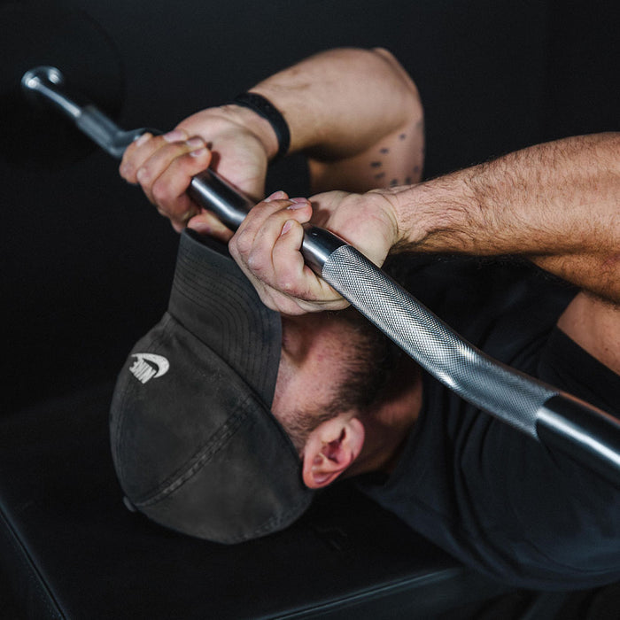 110 LB EZ Curl Fixed Urethane Barbell