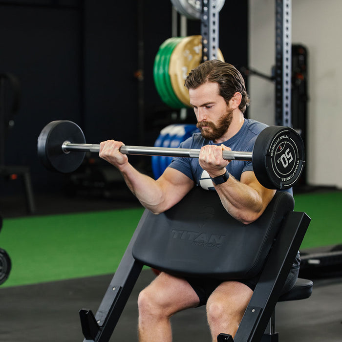 110 LB Straight Fixed Rubber Barbell
