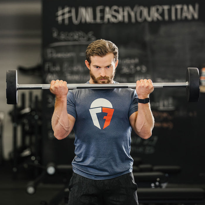 110 LB Straight Fixed Rubber Barbell