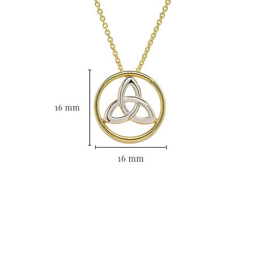 14kt Gold Vermeil Trinity Necklace