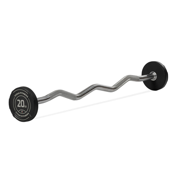 20 LB EZ Curl Fixed Urethane Barbell