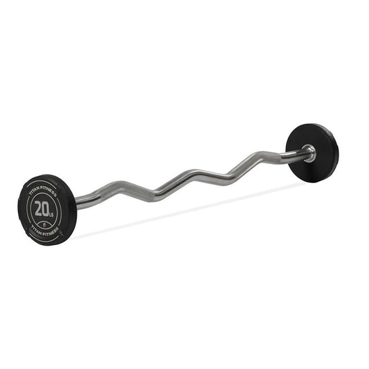 20 LB EZ Curl Fixed Urethane Barbell
