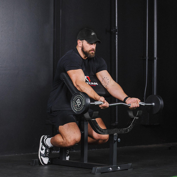 30 LB EZ Curl Fixed Urethane Barbell