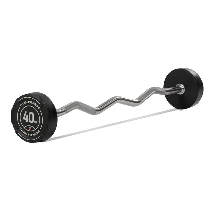 40 LB EZ Curl Fixed Urethane Barbell