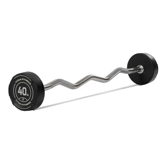 40 LB EZ Curl Fixed Urethane Barbell