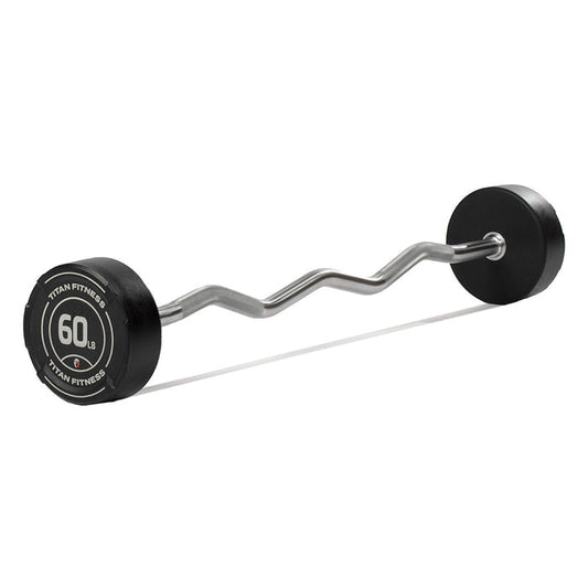 60 LB EZ Curl Fixed Urethane Barbell