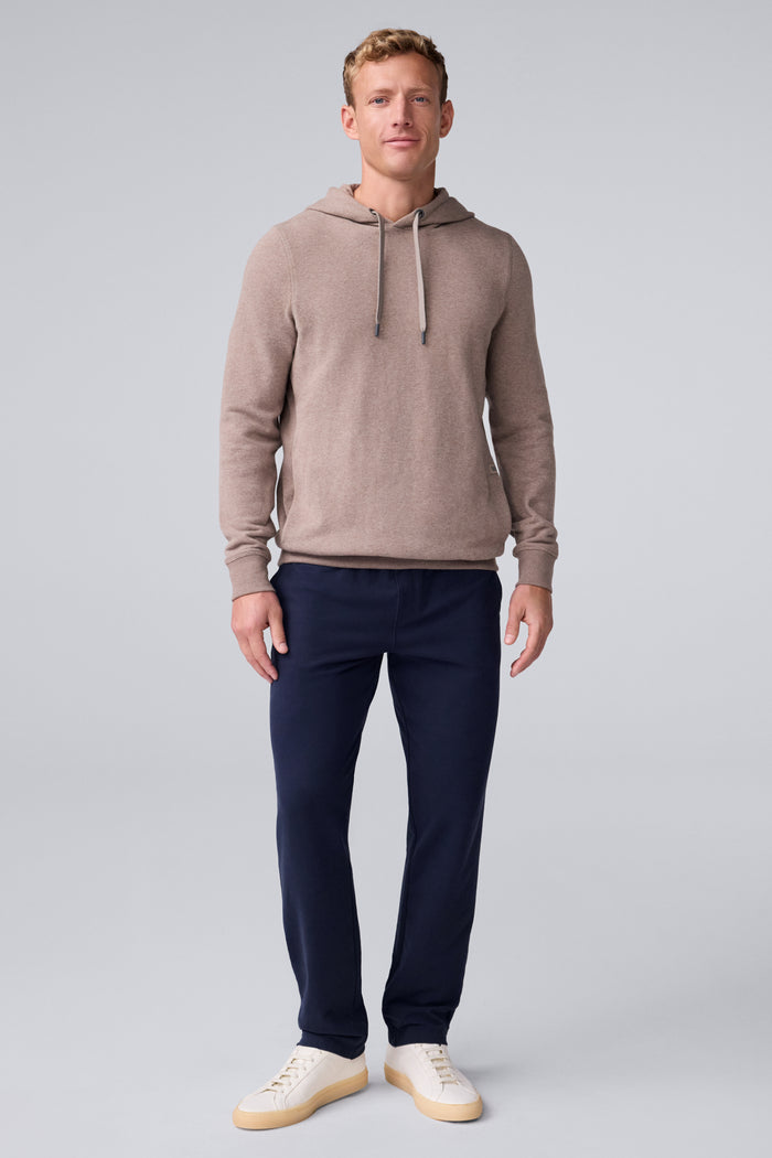 Fully body view of a man wearing ACE Straight Leg Pant in Total Eclipse Blue
