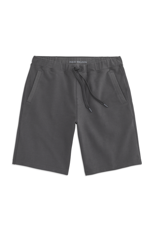 Front view of ACE Sweatshort 9” in Asphalt
