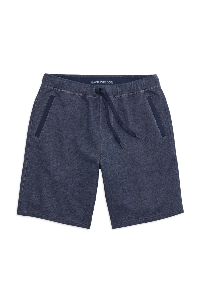 Front view of Ace Sweatshort 9 in True Navy - Bird's Eye