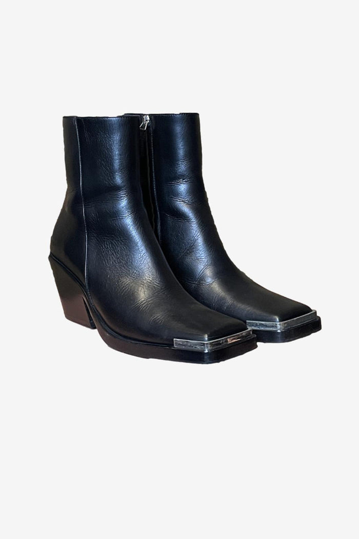 Acne Studios Chisel Toe Black Leather Boots image 0