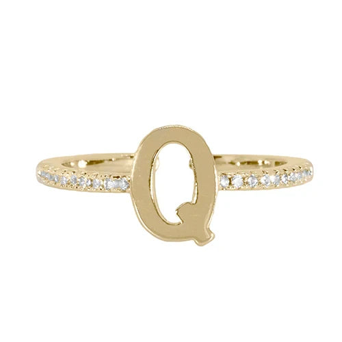 Adjustable Love Letter Yellow Gold Ring | Q