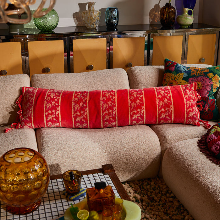 Agata Velvet Lumbar Cushion Feather Insert