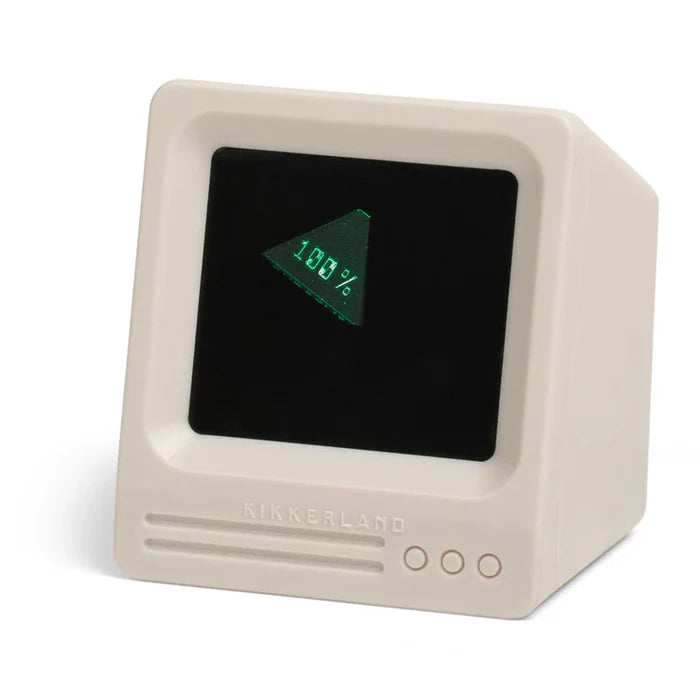 Eight ball-like game shaped as a small computer monitor.