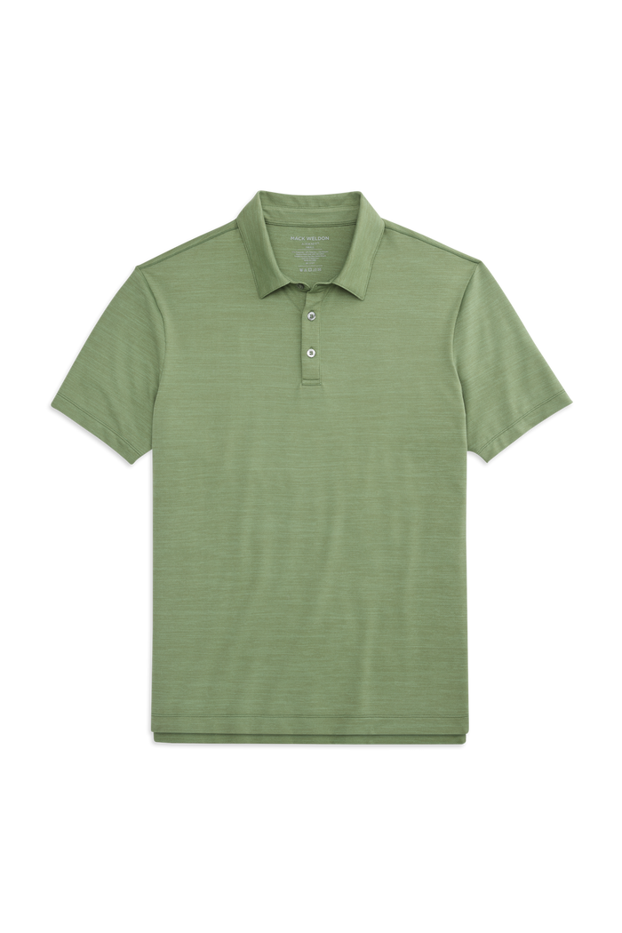 Basil | Front view of AIRKNITˣ Polo in Basil
