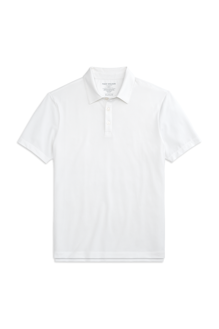 Bright White | Front view of AIRKNITˣ Polo in Bright White